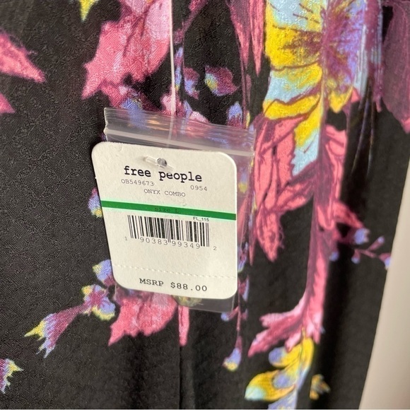 NWT Free People Intimately Onyx Combo Dress, Lightweight With Lace Detail - Picture 10 of 10